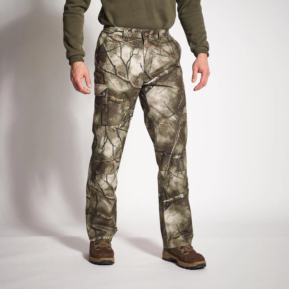 Warm Waterproof Hunting Trousers Pants Bottoms Treemetic 100 Unisex Solognac