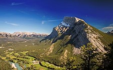 Landscape mountains banff canada nature national Custom Gaming Mat Desk