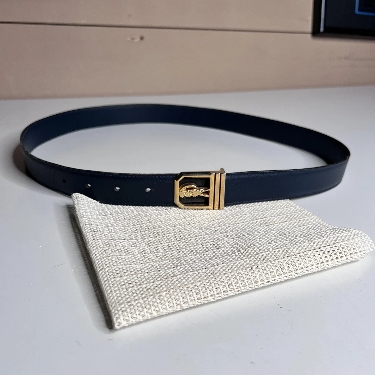 Women’s Lacoste Light Blue and White Belt Size XL White Striped Belts for Women for sale | eBay main image 4