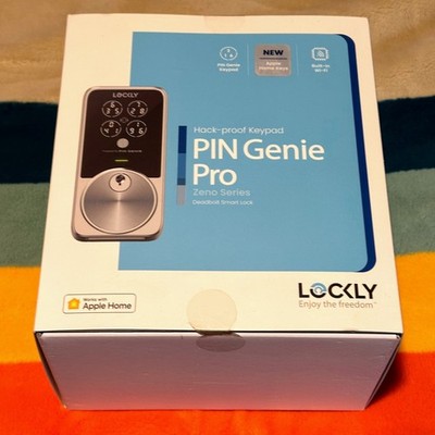 NEW Lockly PIN Genie Pro Deadbolt WiFi Smart Lock Fingerprint - Satin Nickel