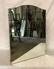 VTG Deco Arch Dome Top 16x22 Metal Recessed Mirror Medicine Cabinet Old 1214-26B