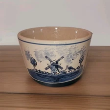 Vintage Delfts Blauw Handpainted Made In Holland Bowl Planter 5.25" X 3.25"
