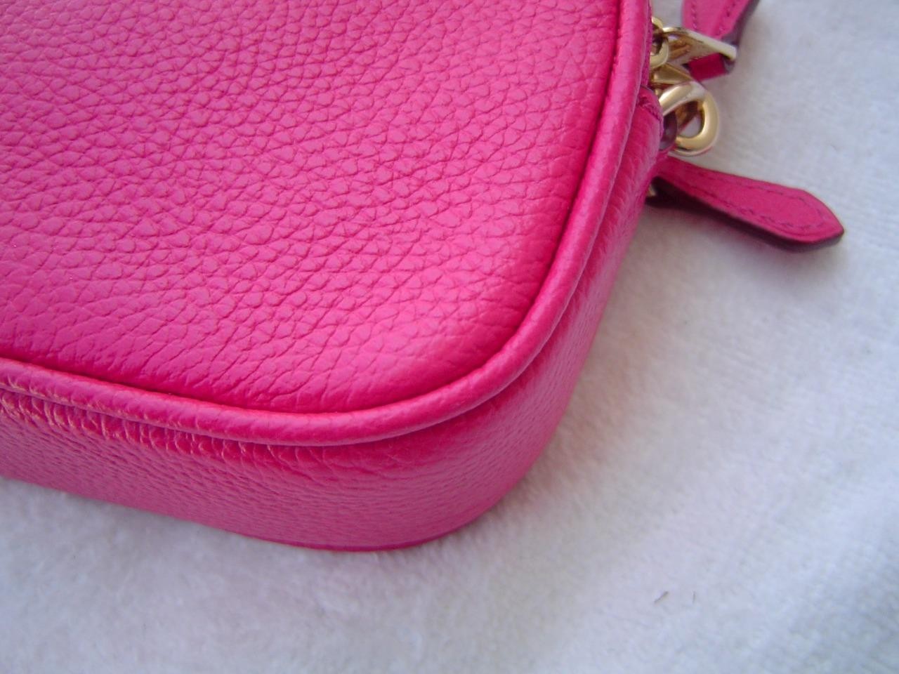 AUTHENTIC COACH RUBY PINK PEBBLE LEATHER BAG/POUC… - image 14