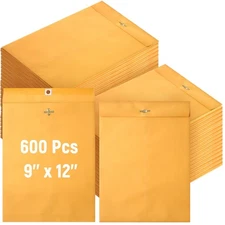 600 Pcs Manilla Envelopes Clasp Envelopes Bulk Brown Kraft Catalog Letter wit...