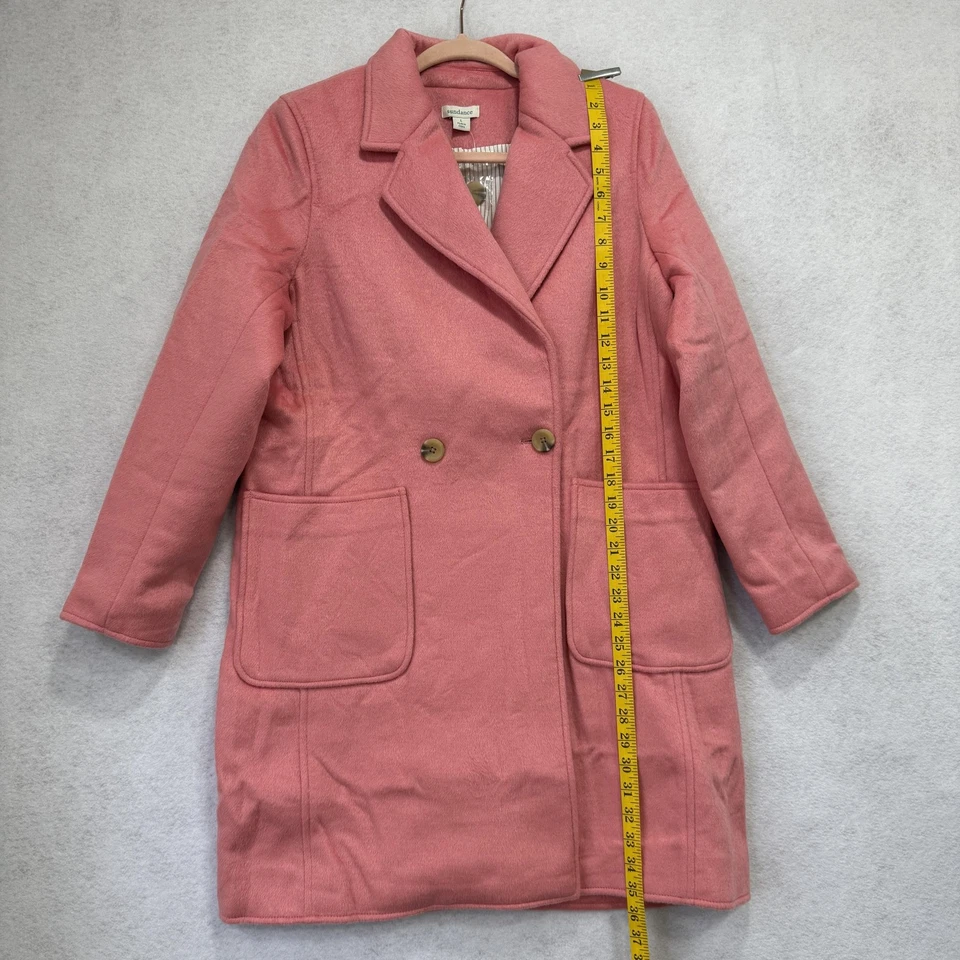 Casaco Sundance feminino grande rosa mistura de lã entalhe lapela patch bolsos forrados - Imagem 2 de 4