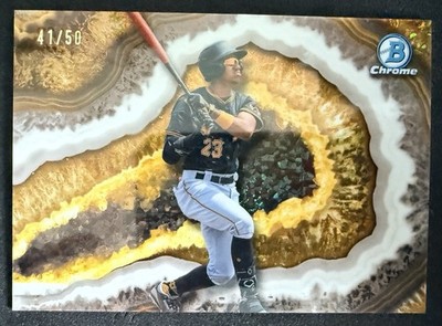 2026 Bowman #BWC-4 Edward Florentino Crystallized Gold Refractor #/50 SSP