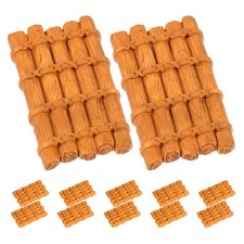 12Pcs Miniature Resin Rafts Sculptures Khaki Reusable Garden Decor