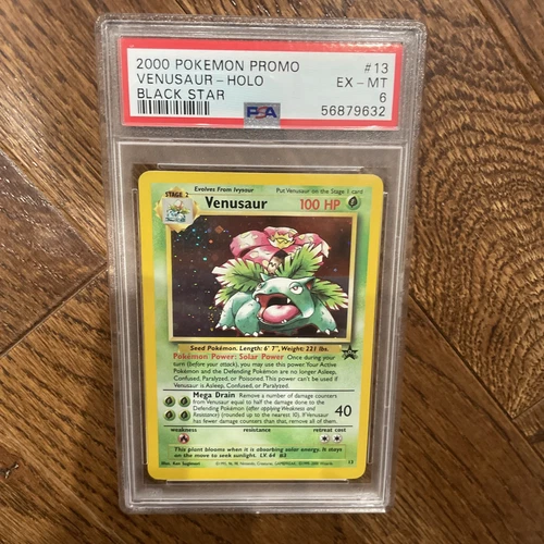 2000 POKEMON PROMO BLACK STAR #13 VENUSAUR-HOLO PSA 6