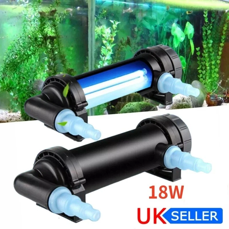 18W Aquarium Pond Fish Tank Sterilizer UV Lamp Light Clarifier/ Filter Pump New - Image 2 of 4