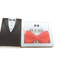   New in box men's silk pre-tied bow tie coral wedding formal prom party special