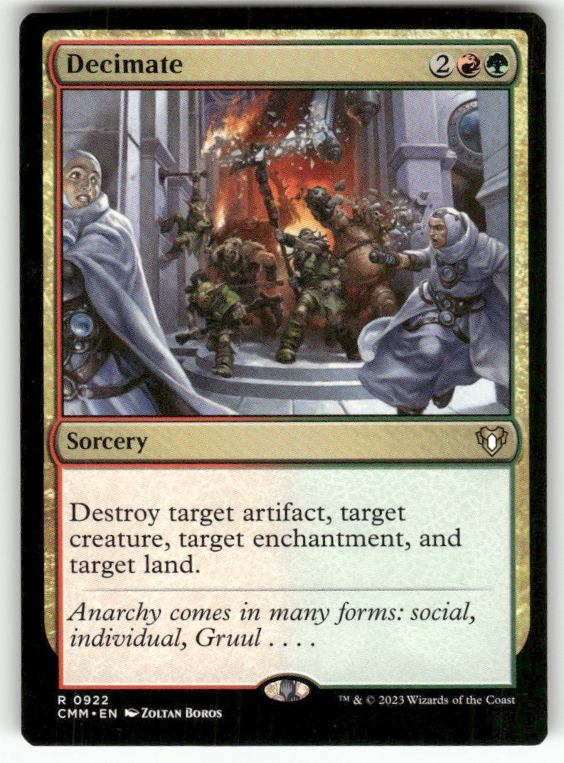 Decimate 922 Rare Commander Masters Magic: The Gathering Near Mint