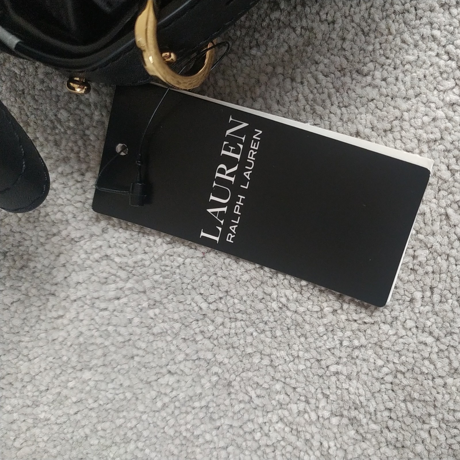 Lauren Ralph Lauren Summer Sport Black Maddy 24 OS Womens Leather Handbag New image 5