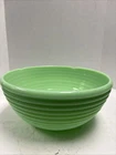 Jeanette ? Jadeite Concentric Horizontal Rings Beehive 11.75” Bowl Uranium AS IS