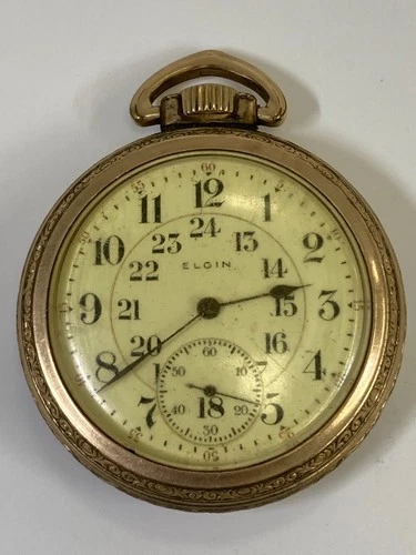 Antique Elgin 21 Jewels Pocket Watch, Pre-Owned, Doesn't Run (37-#27)