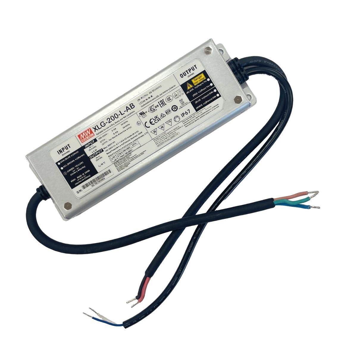 Driver LED XLG-200-L-AB Mean Well transformateur 200W 142-285V pour projecteur extérieur