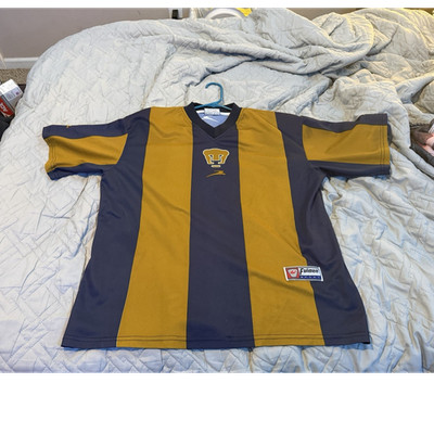 Fulmen Pumas UNAM Soccer Jersey XL Gold Blue Team Colors Gold Blue