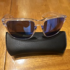 Oakley OO9417-0759 Lightweight Sunglasses Clear Frame Blue Mirrored Lens Men