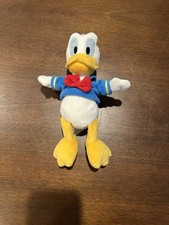 Disney Donald Duck Plush Stuffed Animal Blue Sailor Outfit Red Bow