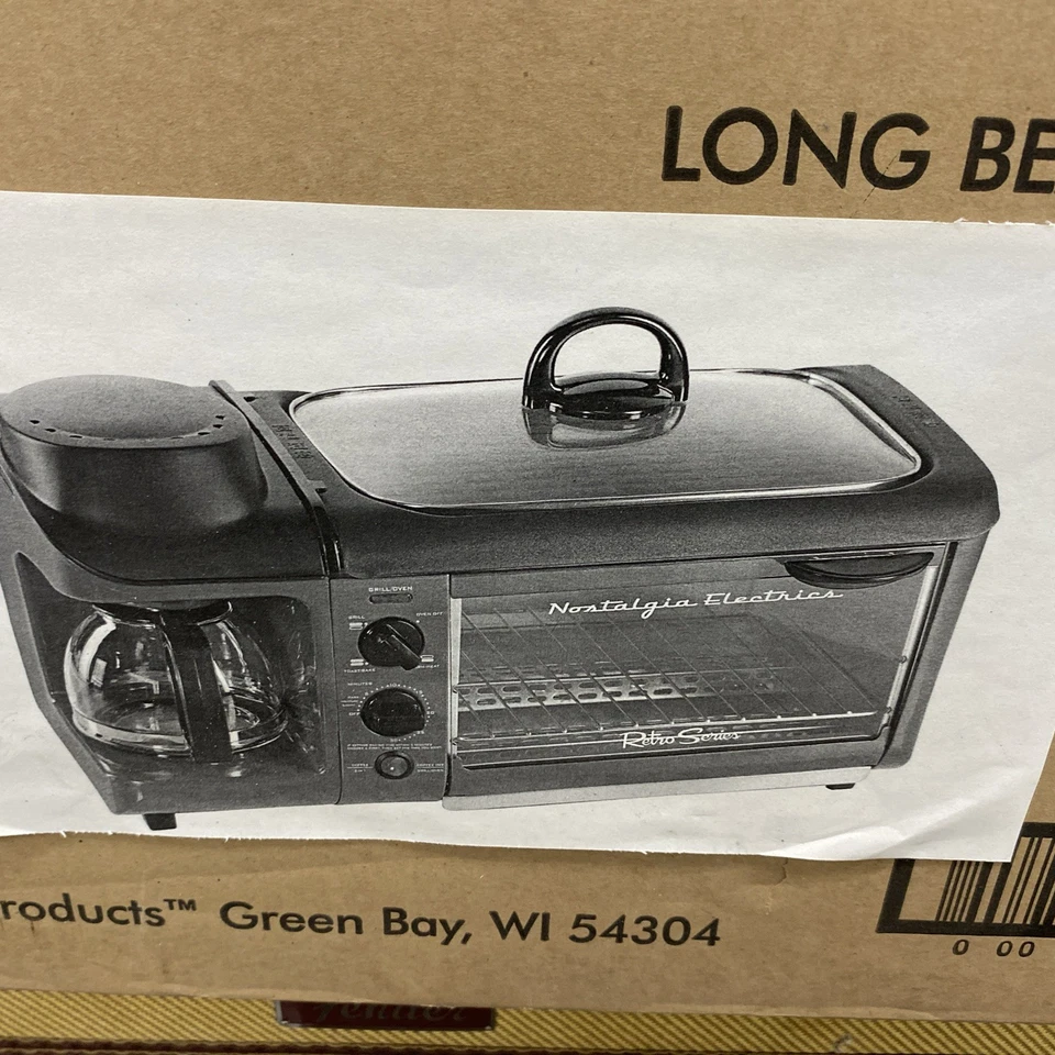 Nostalgia BSET300RETRORED 4 Slice Toaster Oven - Black - Image 2 of 2