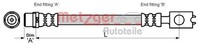 Bremsschlauch Hinten Links Rechts Metzger 4110262 FüR Audi