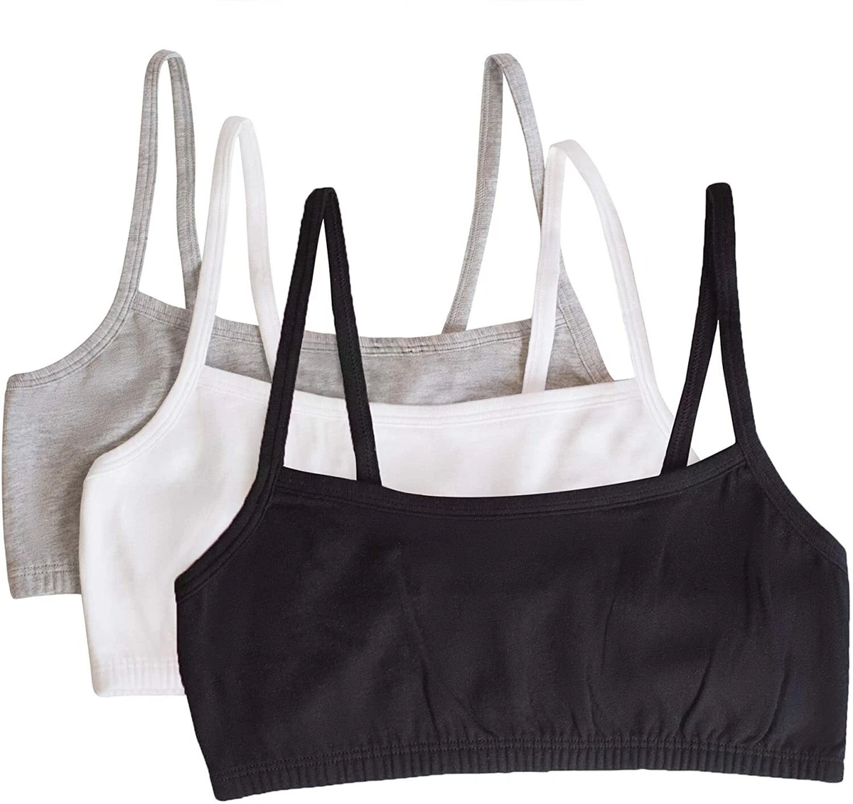 Fruit of the Loom Women's Spaghetti Strap Cotton Pullover Sports Bra