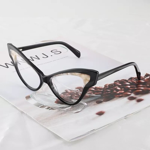 Gafas geométricas de acetato Cateye para mujer estilo único marcos de gafas de plástico - Imagen 26 de 26
