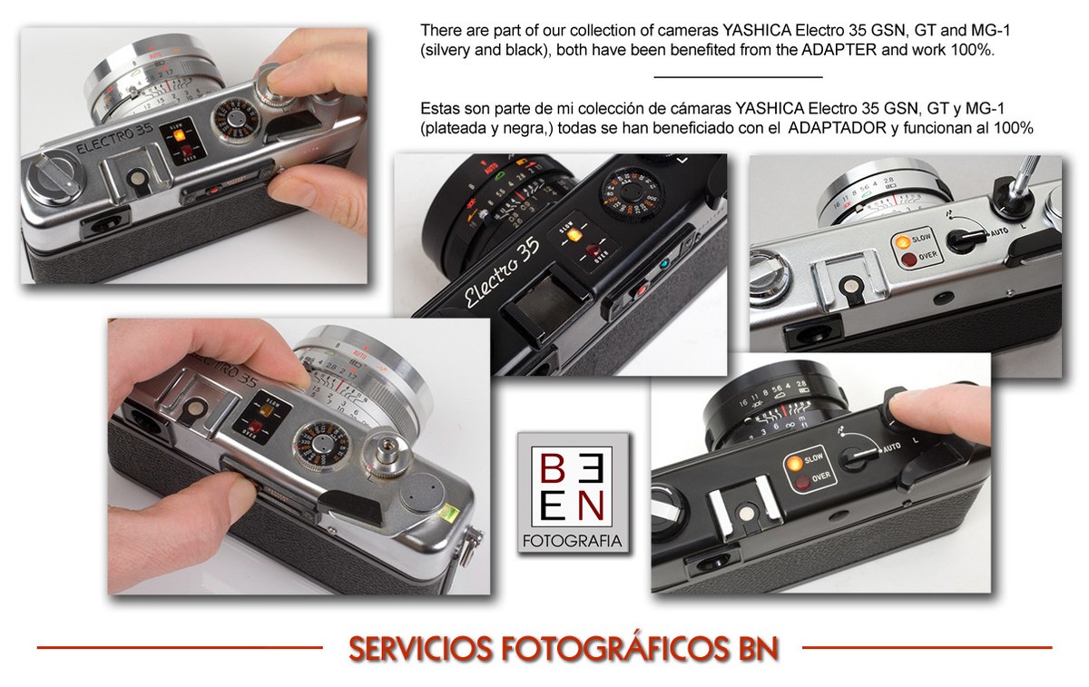 YASHICA ELECTRO 35 G, GL, GS, GT, GSN, GTN, MG-1, AX.- ADAPTER +