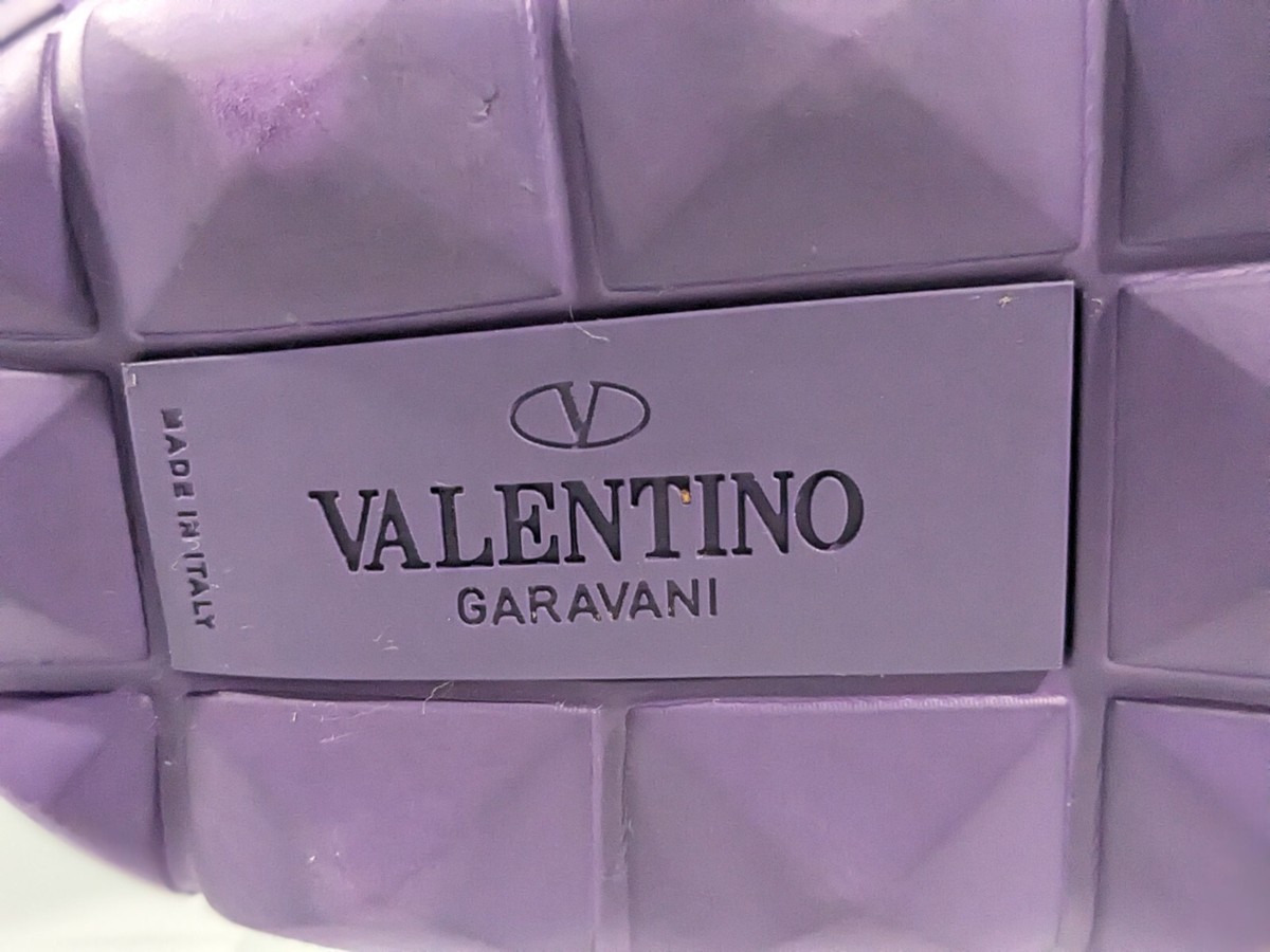 Valentino Garavani Men\'s Maxi Stud Purple Slides Size 42 US 9 VALENTINO GARAVANI MEN main image 3