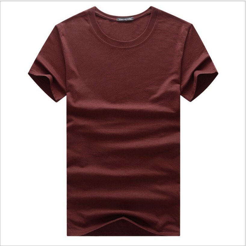 Men's Plain Blank T-shirt Basic Tee White Black Grey Long Sleeve Casual Shirts - Foto 3