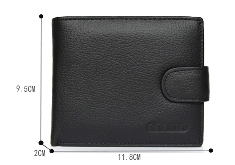 Mens RFID Blocking Genuine Leather wallet , Men Wallet with Snap Button - Image 2 of 4