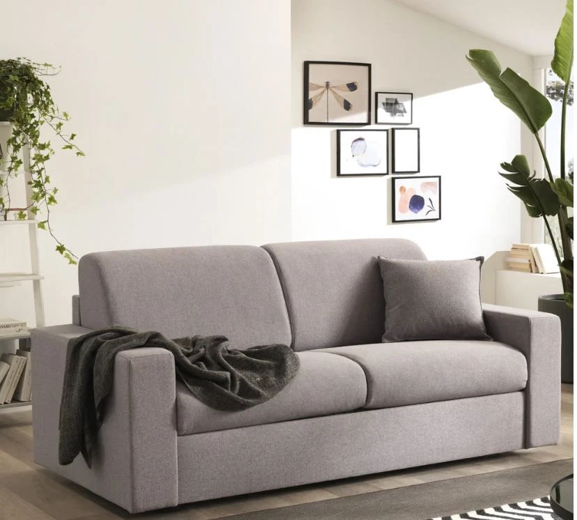 Divano Letto Ribaltone Tessuto Antimacchia Idrorepellente Sfoderabile Rete - Immagine 2 di 4