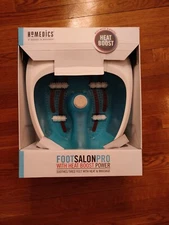 HoMedics Foot Salon Pro with Heat Boost Power White/Blue In Box