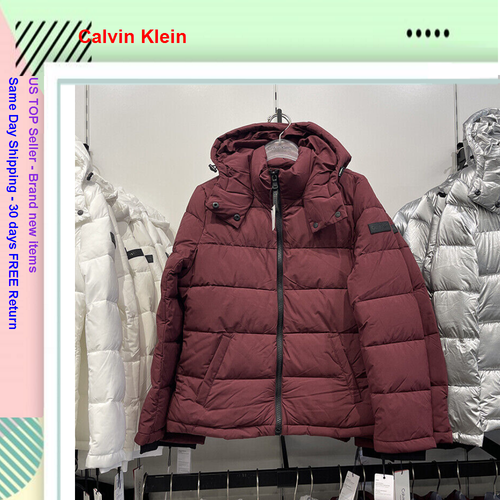 zip hooded puffer jacket, Oxblood 