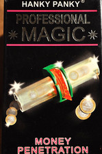 HANKY PANKY MONEY PENETRATION ILLUSION - NEW/SEALED -CLASSIC QUALITY MAGIC TRICK