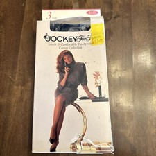 Vintage New Jockey Pantyhose Sheer 3 Pair Navy Small 1993 90s