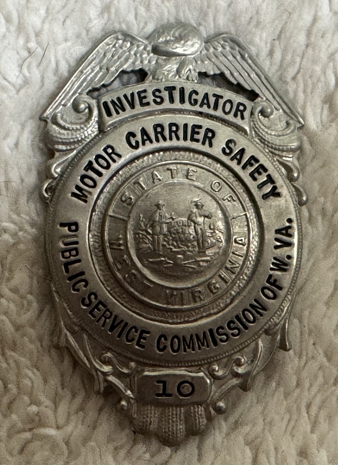 Antique Motor Carrier Safety Investigator Badge 10 eBay
