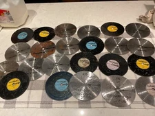Vintage Lot Of 23 Thorens Switzerland 4 1/2" Metal Song Discs