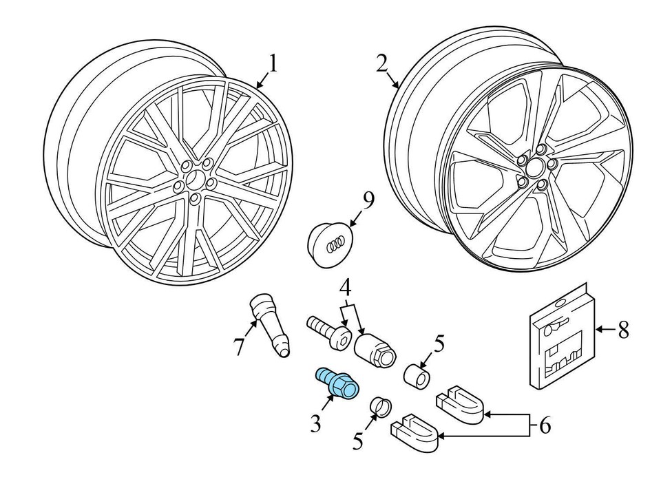 20152023 AUDI Q3 Wheel BOLT / LUG NUT SET (5) 8R0601295 eBay