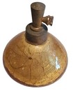 Vintage Gold Crackle Glass Perfume Bottle, Atomizer Type — photo 3