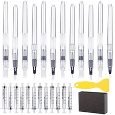 BBTO 26 Pcs Touch Up Paint Pen Refillable Wall Repair Kit Fillable Paint Brush P