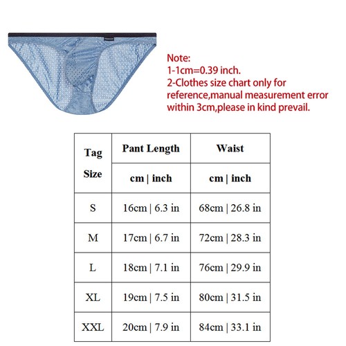Men's Mesh Briefs Underwear Thong Sexy Low-rise Pouch Sports Bikini Underpants . - Picture 2 of 27
