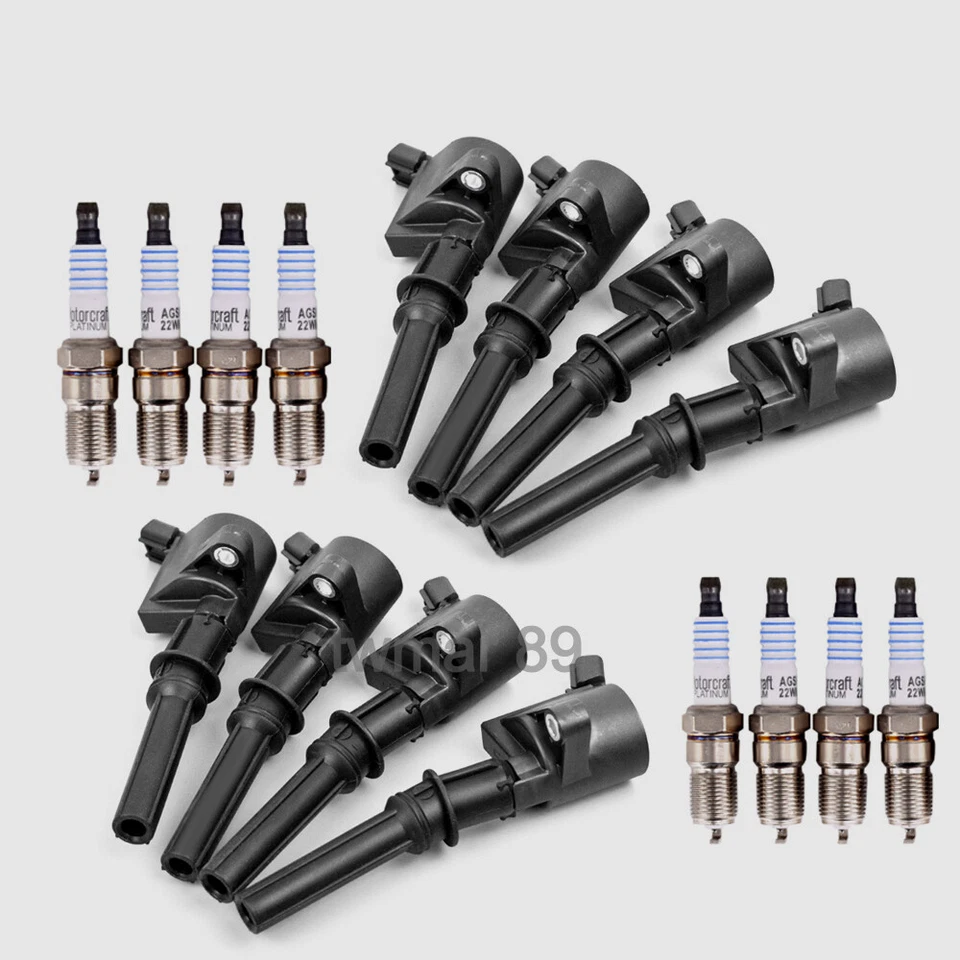 8PCS OEM Motorcraft Ignition Coil DG508 &Spark Plug SP479 For Ford F150 4.6 5.4L Foto 2 de 4