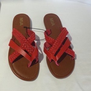 red mia sandals
