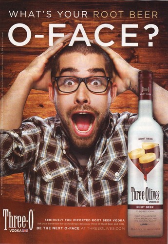 Three Olives Root Beer Vodka--2009 Magazine Advertisement