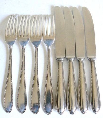 WMF 500 PERLRAND APÉRITIF - COUVERTS À DESSERT ANNÉES 60 + 90 ARGENT POUR 4 PERSONNES - Photo 2/5