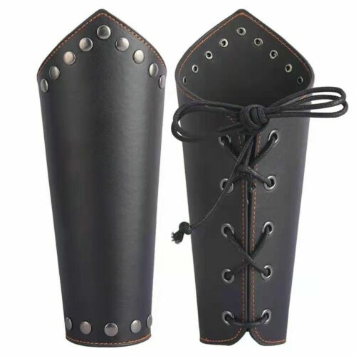 Cosplay Leder Rüstung Arm Schnürung Wikinger Pirat Ritter Stulpe Armband Bracer