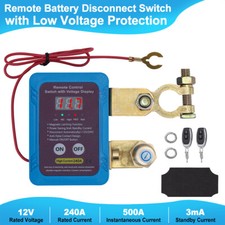12/24V Remote Battery Disconnect Switch Car Kill Switch With LED Voltage Display
