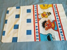 Vintage Sesame Street Pillowcase Standard Size Double Sided