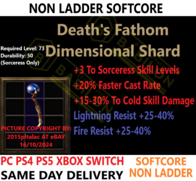  PC PS4 PS5 XBOX SWITCH Non-Ladder Death's Fathom Diablo 2 Resurrected D2R Items