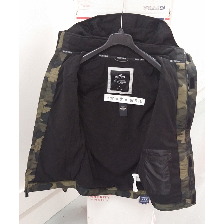 Hollister】All-Weather Jacket L 迷彩柄 HOLLISTER ALL WEATHER